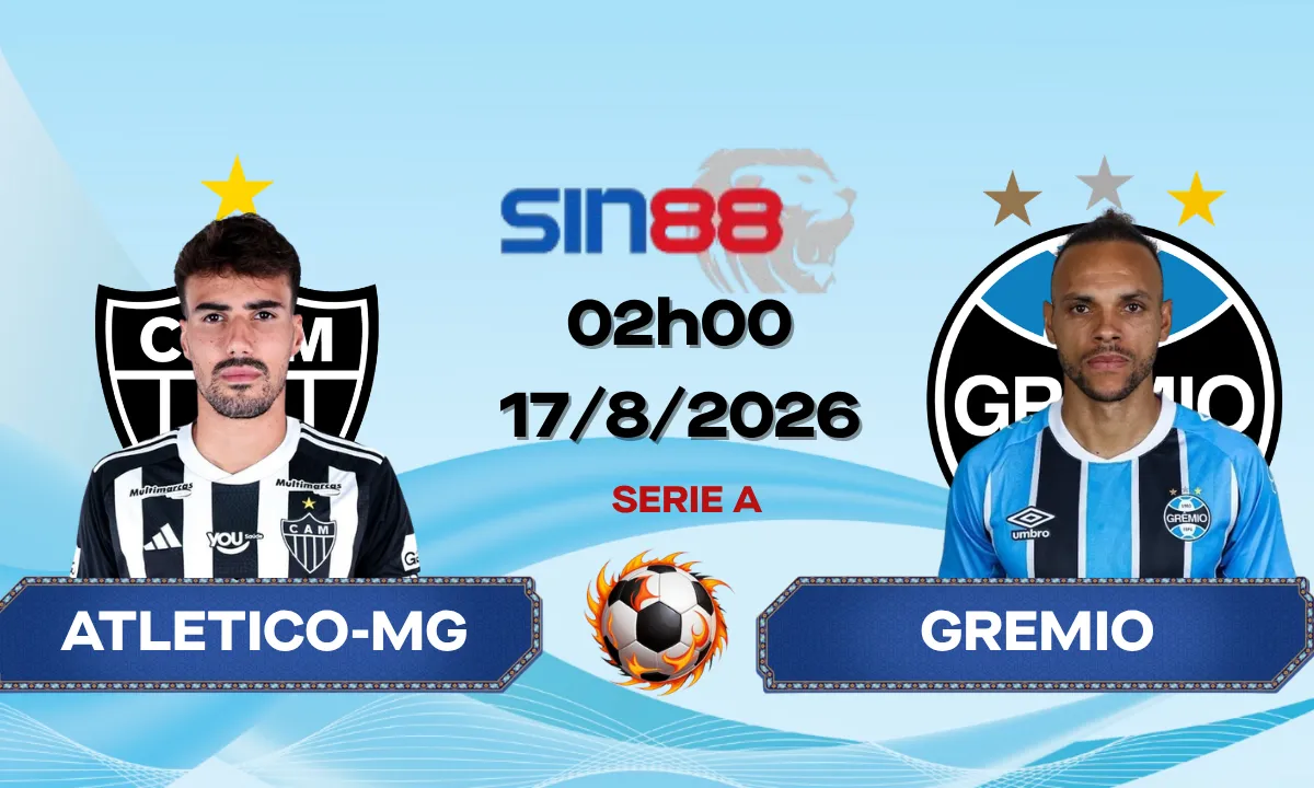 Soi kèo bóng đá Atletico-MG - Gremio 02h00 ngày 17/08/2026 - Serie A